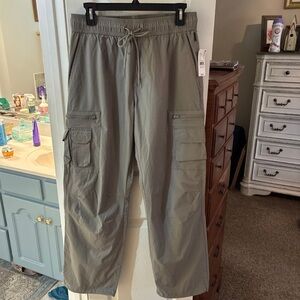 NWT PacSun Men's Gray Cargo Pull on Elastic Waist Jogger Pants SZ S